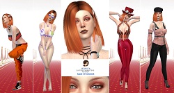 Sadie O Connor realm of oblivion custom character Sims 4 CAS outfit preview - thumbnail