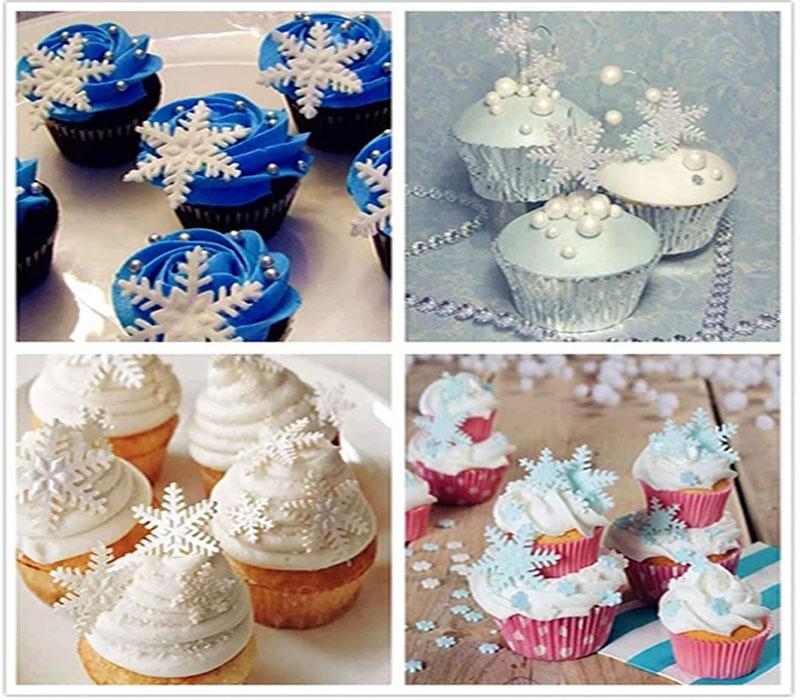Molde expulsor estrella copo de nieve para fondant y decoración 