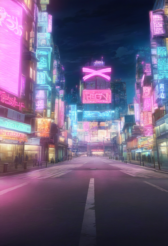 _neon lights, pink lights, lane road,  modern, city,  {{shinkai makoto (style)}} s-282581397