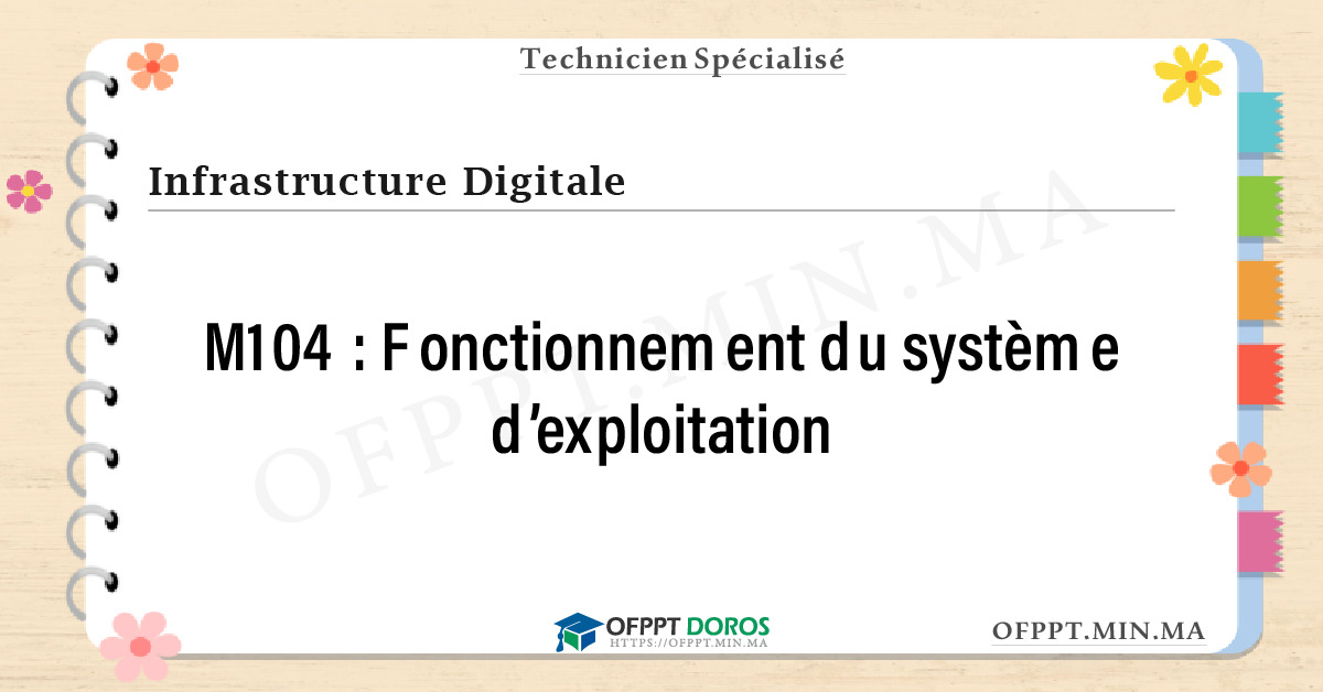 Sommaire détaillé du cours Fonctionnement du système d’exploitation M104 OFPPT - Structure du module