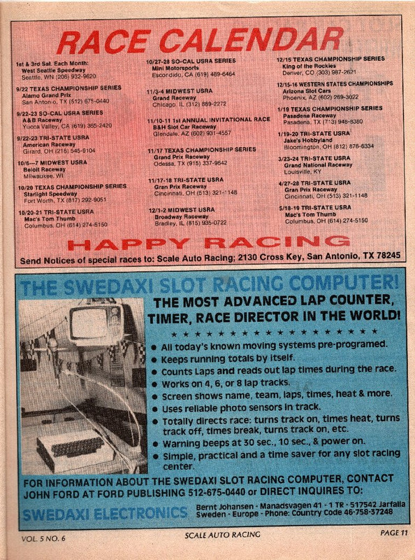 Scale Auto Racing News 1984 Vol 5 No 6 SlotForum