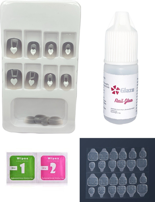 designer press on artificial nail almond squoval with 1 glue kit original image2gpg3ykw3wx