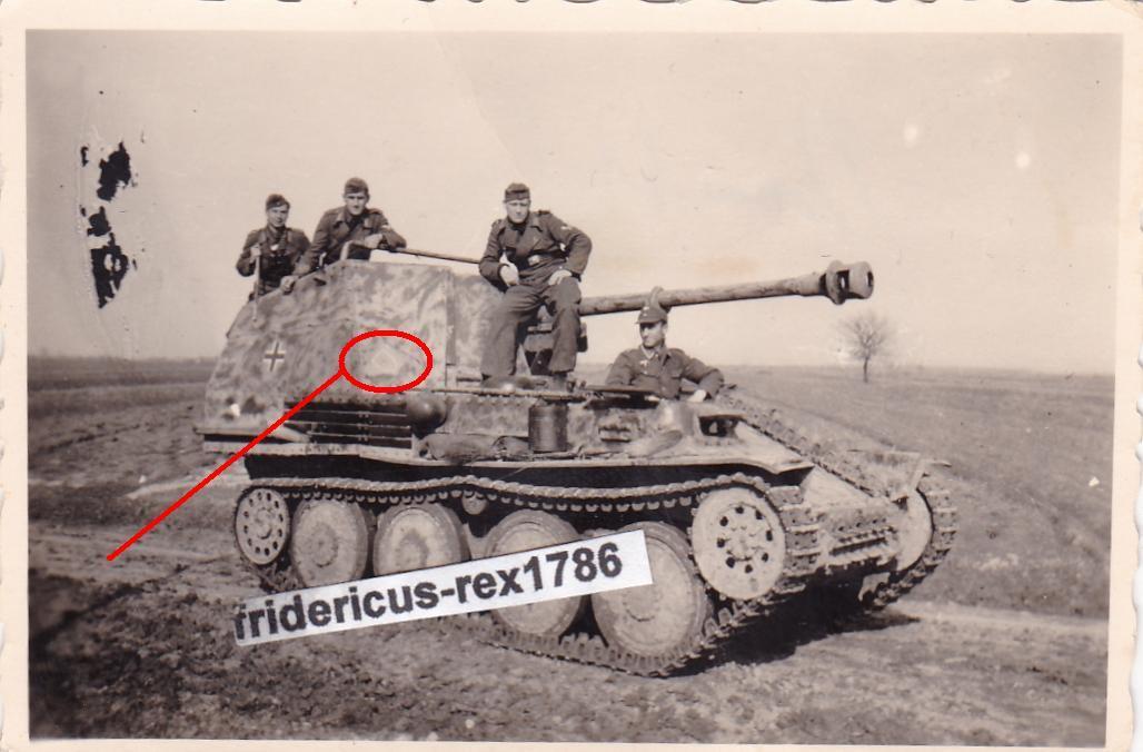 Foto elit e Panzer Tank Panzerjäger Marder III camo Wappen Tarna
