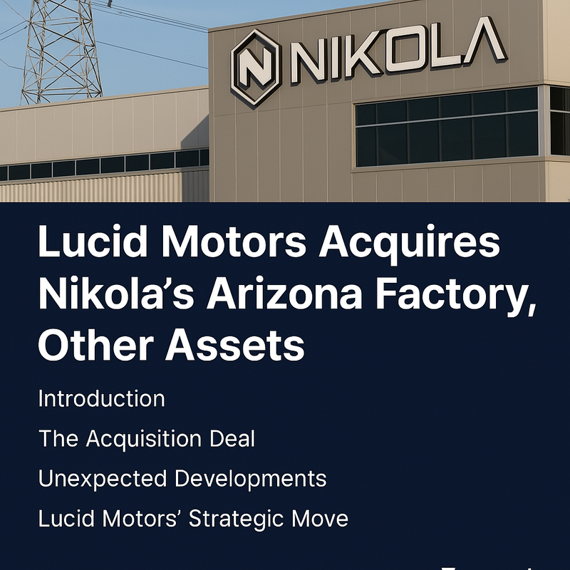 Lucid Motors Acquires Nikola’s Arizona Factory in Strategic EV Expansion