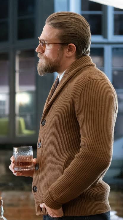 charlie hunnam the gentlemen cardigan
