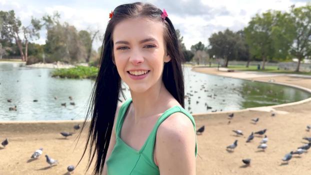 BangRealTeens – Bella Nova – Skinny Teen Bella Nova Shows Us Her Pussy Grip