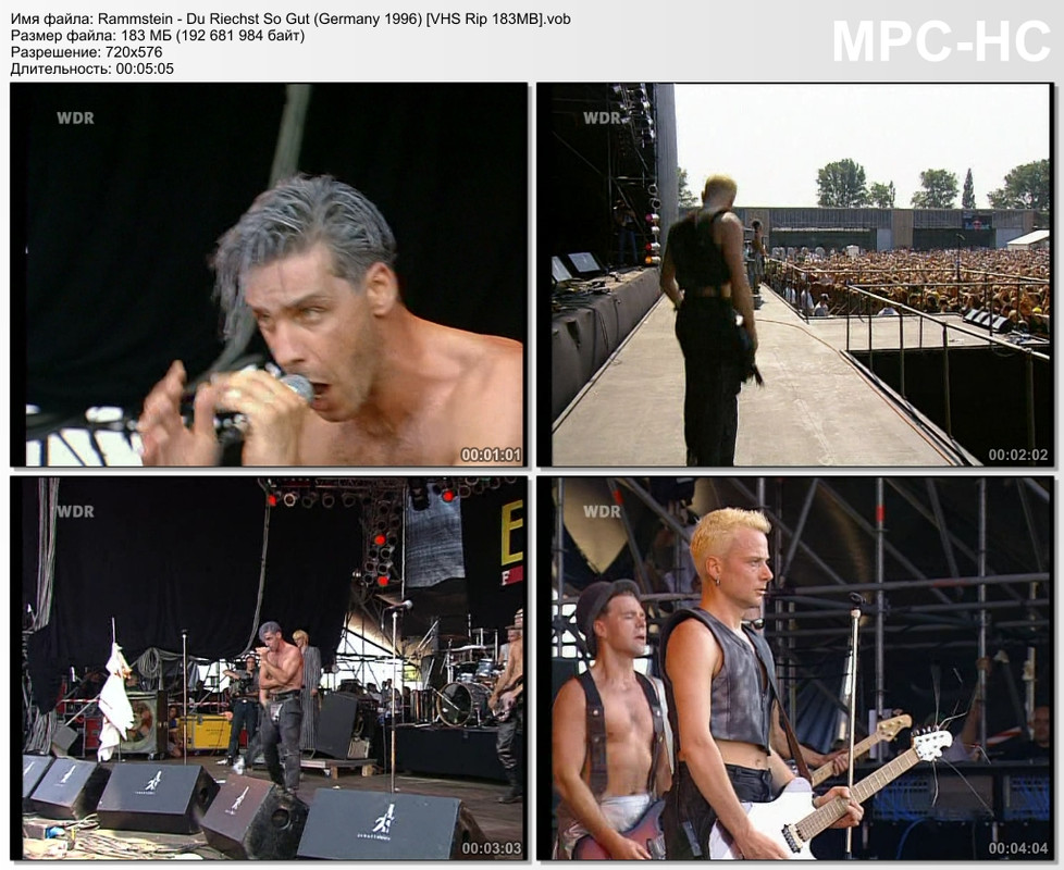 Rammstein - Du Riechst So Gut (Germany 1996) [VHS Rip 183MB]