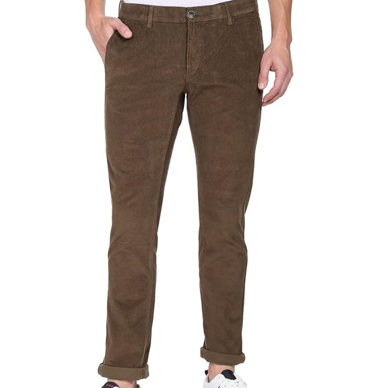 USPA Men’s Slim Tailored Fit Casual Cotton Pants