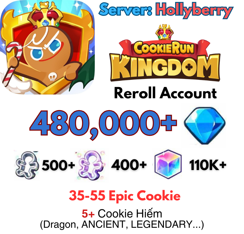 [GLOBAL/Holly berry] Cookie Run: Kingdom Starter Account 