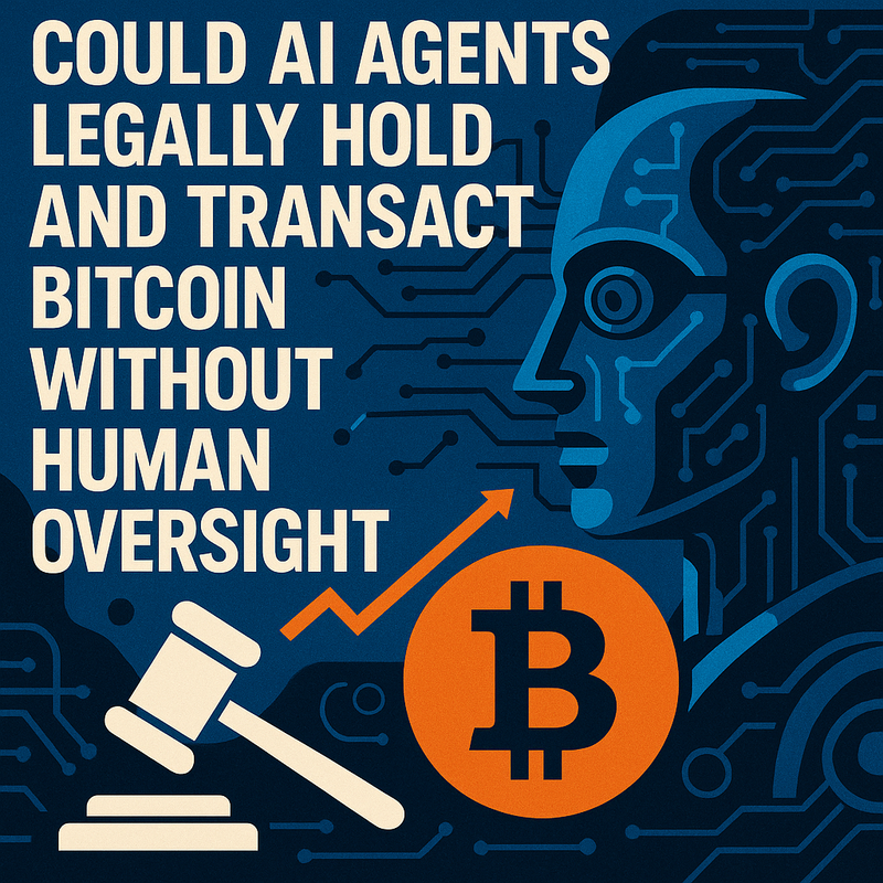 Could AI agents legally hold and transact Bitcoin without human oversight
