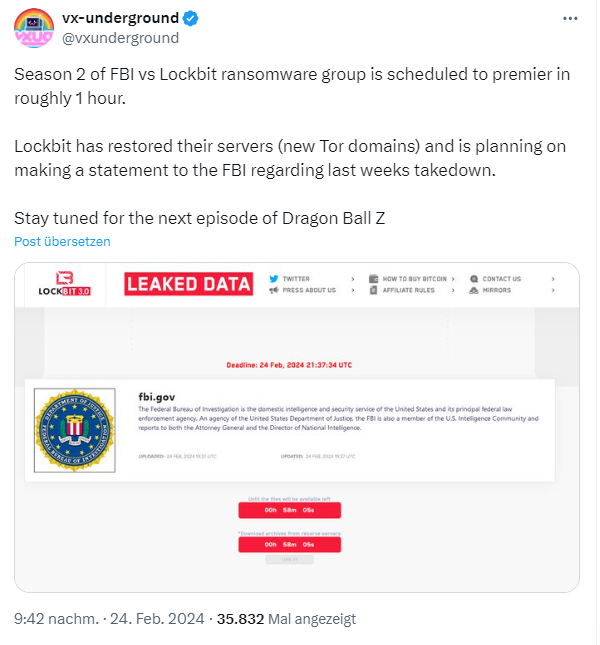 Lockbit Server restored