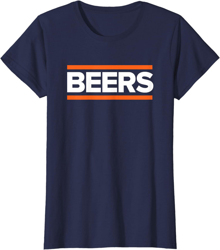 Beers Party Beer Day Drinking Blue Orange Funny Ladies’ Crewneck T-Shirt