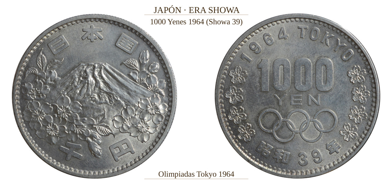 1000 Yenes 1964 Olimpiadas de Tokyo. Japón 1000-yenes-1964