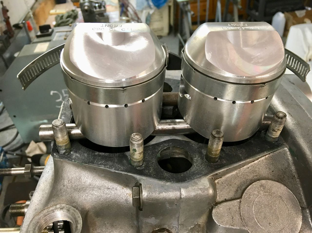 pistons ready for cylinders