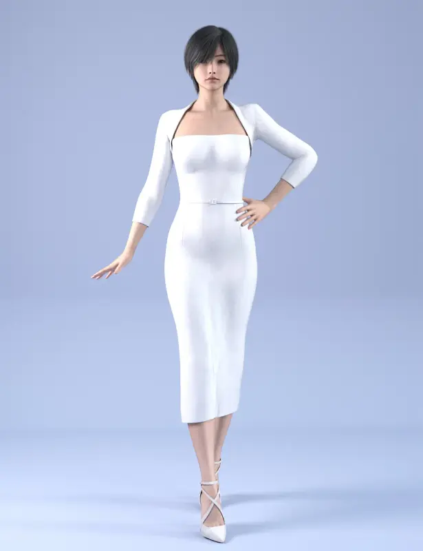 dForce HnC24 H Line Dress Outfits for Genesis 9