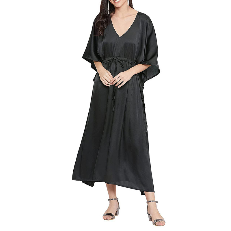 Women Satin Silk Nightdress Lingerie Sleepwear Nightgown Maxi Robe Loungewear - Picture 7 of 125