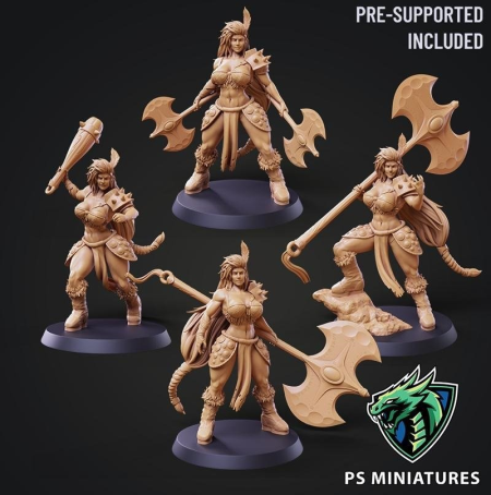 PS Miniatures – Barbarian Battlemaster Bundle and Pinups – 3D Print Model