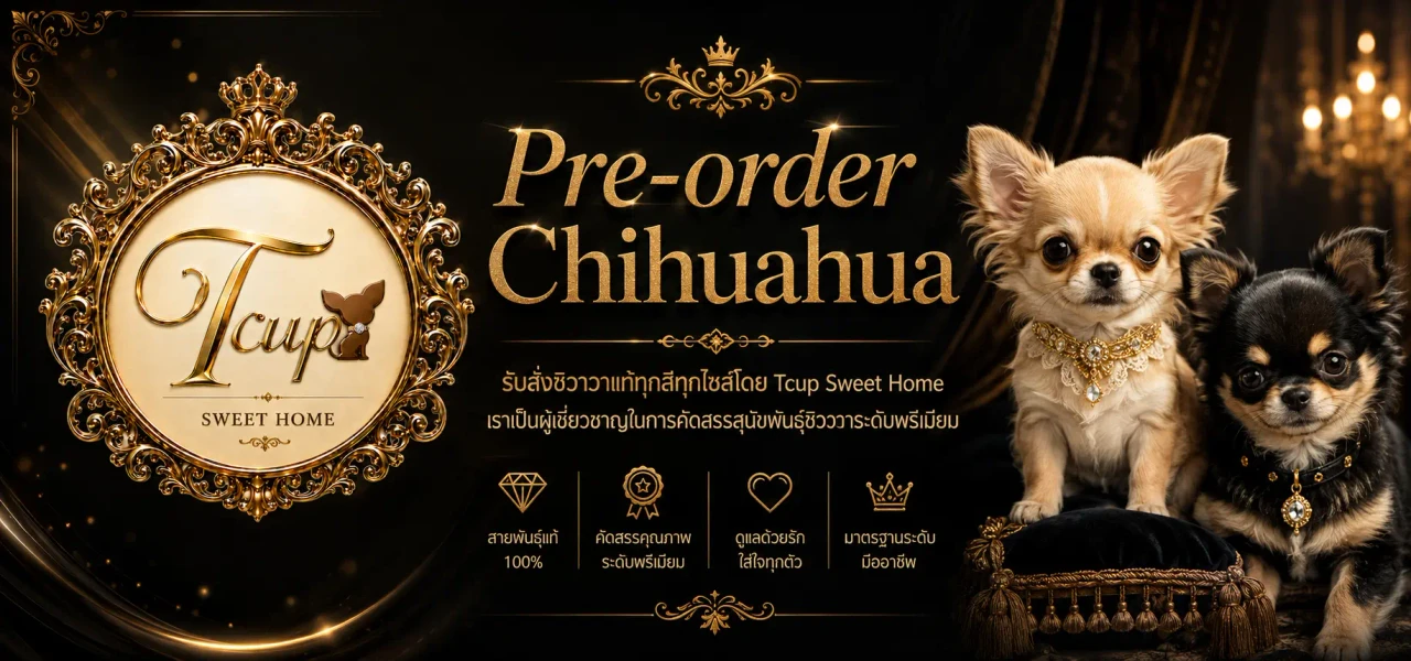 Pre-order Chihuahua รับสั่งชิวาวาแท้ทุกสีทุกไซส์ By T cup Sweet Home