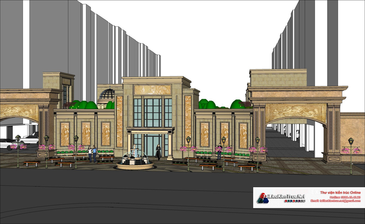 9-model-phoi-canh-3d-file-sketchup-biet-thu-lau-dai-phap-co68 (2