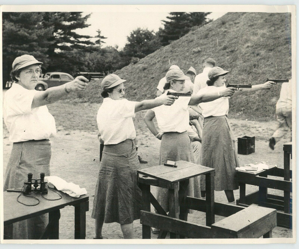 Colt Woodsman Match Target Pistols on firing line