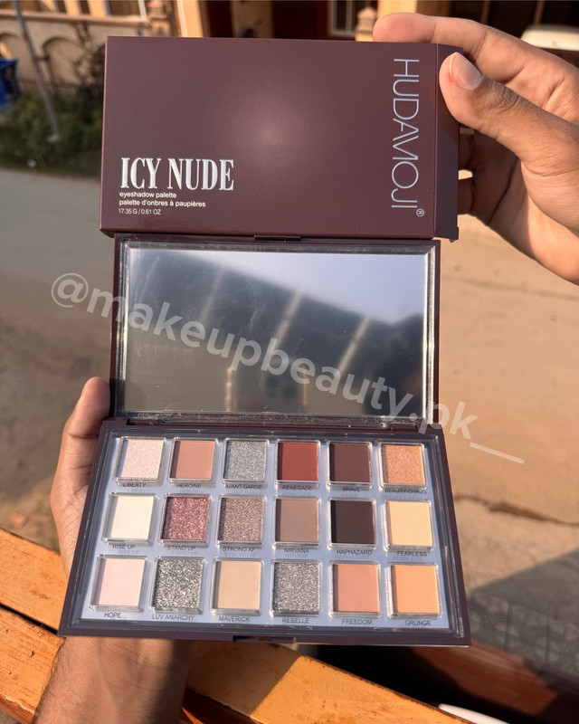 Hudamoji Icy Nude High pigment Eyeshadow Palette. - image 2