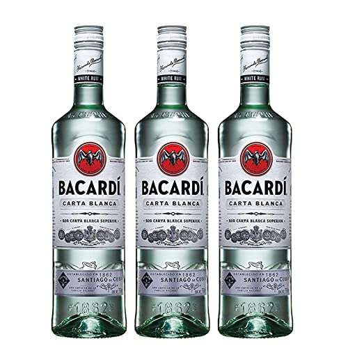 Amazon: BACARDÍ, Tripack Ron Blanco de 750 ml cada uno, Carta Blanca, Ron Clásico, Suave y Equilibrado, Ideal para Coctelería - $146 c/u 
