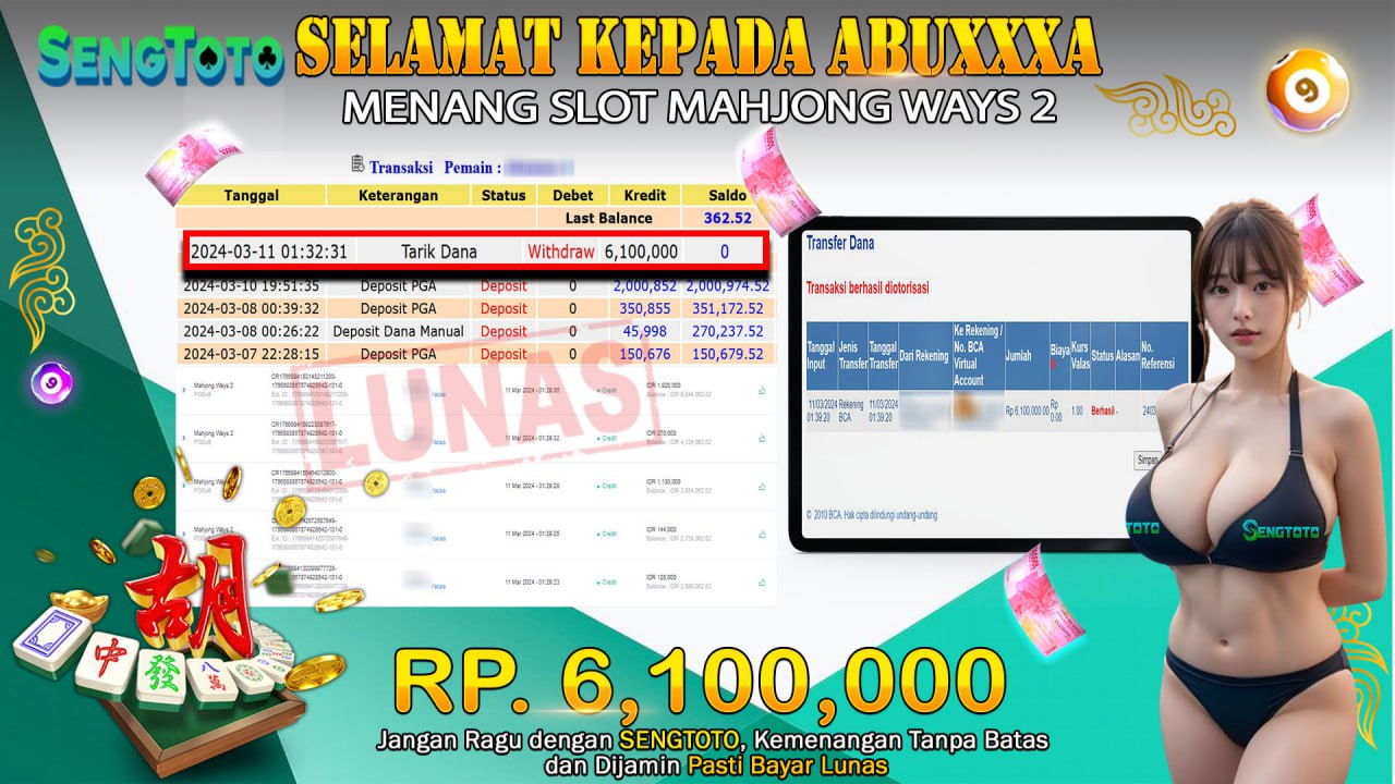 BUKTI PEMBAYARAN SLOT MAHJONG WAYS 2