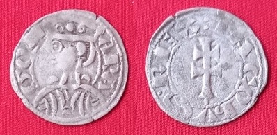 Trozo de un dinero jaqués de Jaime I, Aragón Jaime-I-aragon