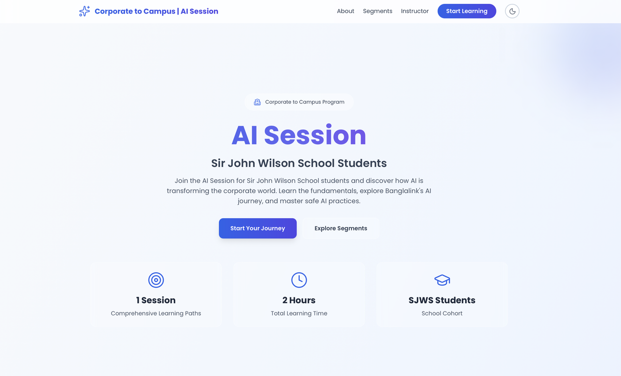 Campus To Corporate (SJWS) AI Session