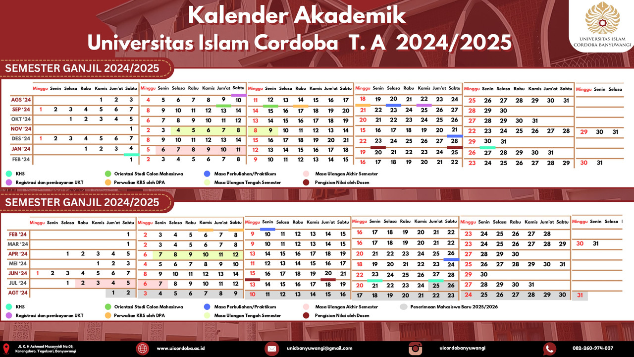 Kalender Akademik T.A 2024/2025 Ganjil