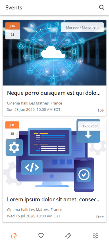 eventic attendee app home