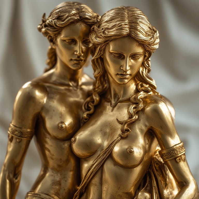 A-Gold-sculpture-naked-nude-fu-2