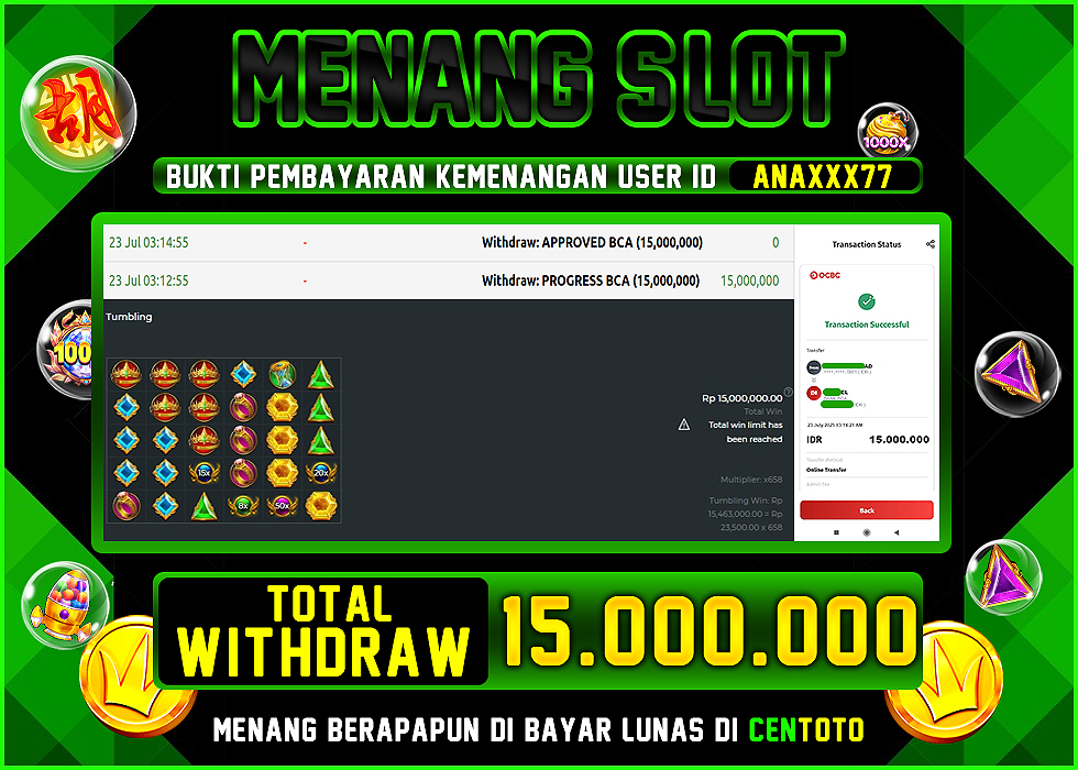 BUKTI JACKPOT LUNAS CENTOTO