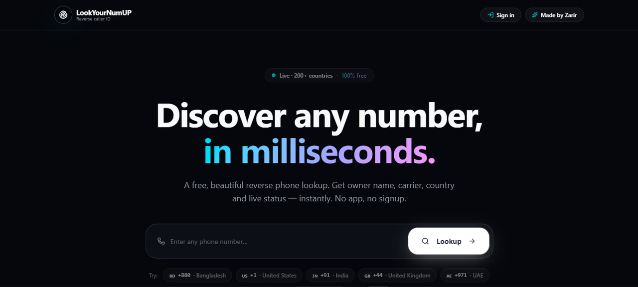 Look Your Number Up