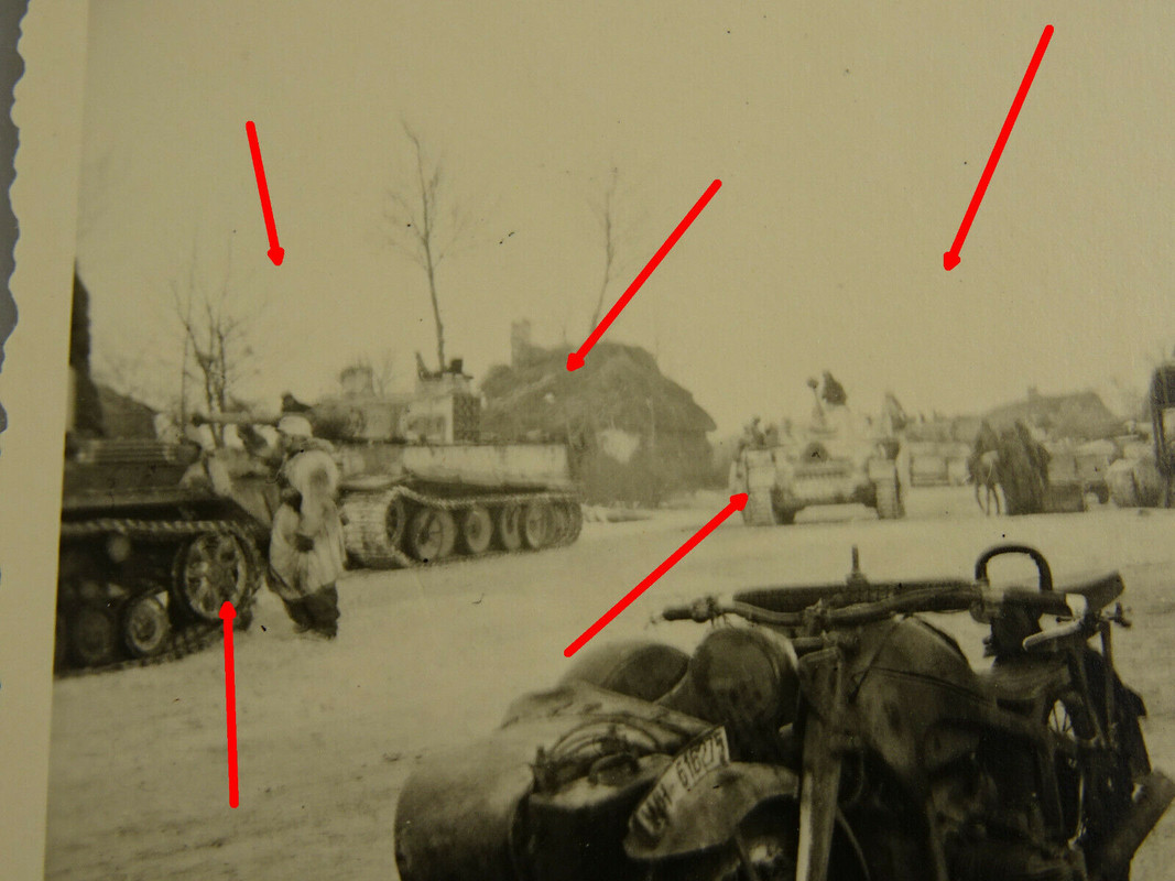 Foto, Panzer, Krad, Vormarsch, Winter Rußland,
