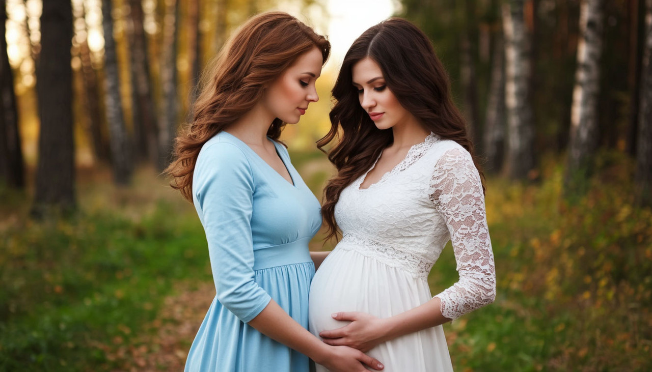 Фотосессия две сестры одна беременная
