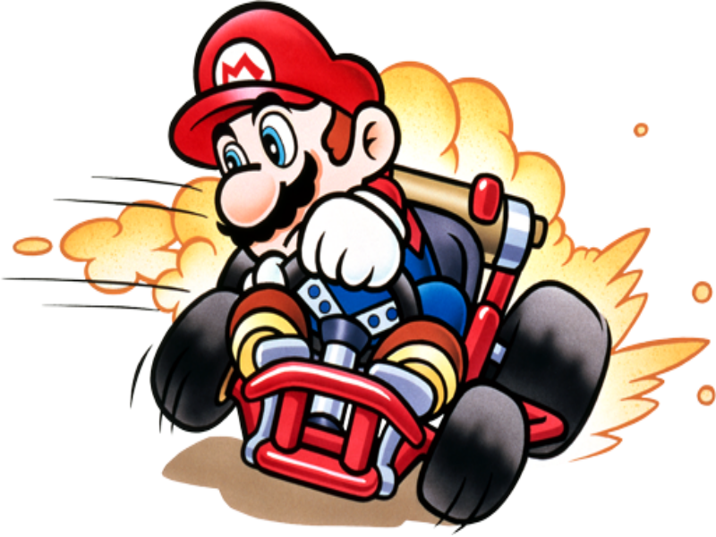 mario on a kart