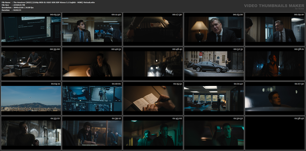 The Amateur (2025) (2160p WEB-DL H265 SDR DDP Atmos 5.1 English - HONE)-Vietsub.mkv