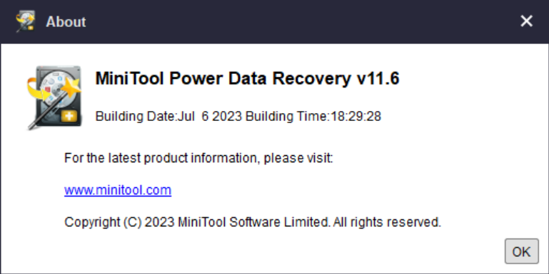 MiniTool Power Data Recovery Personal / Business 11.6 MTPDR-11-6