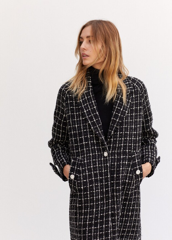 Mango karirani kaput od tvida