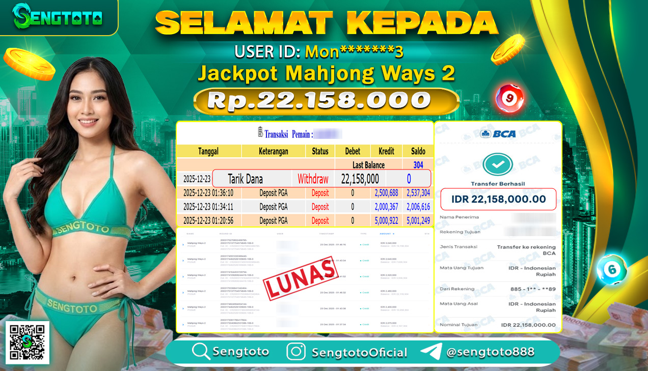 BUKTI PEMBAYARAN SLOT MAHJONG WAYS 2