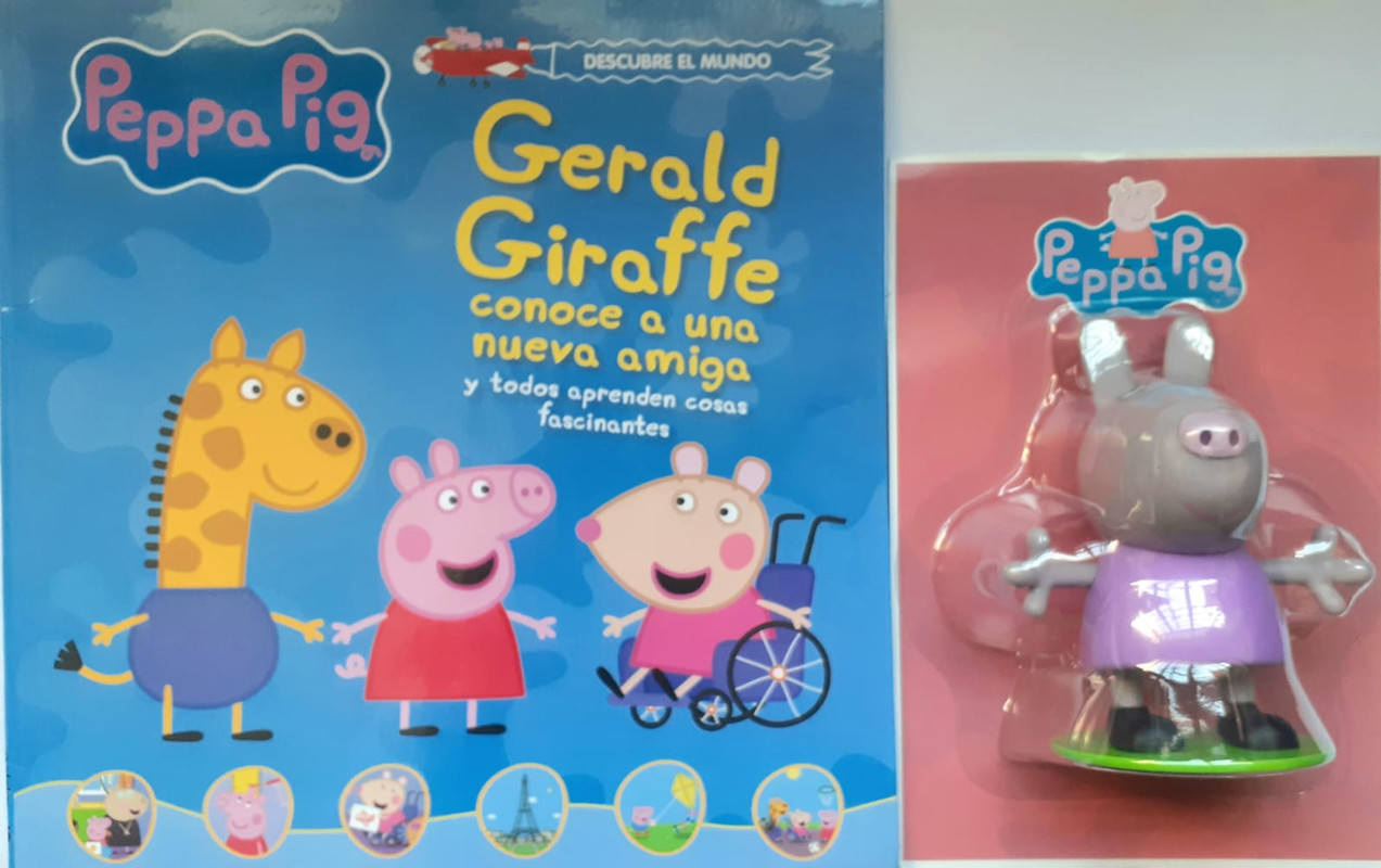 PEPPA PIG, GERALD GIRAFFE CONOCE A UNA AMIGA+MUÑECO