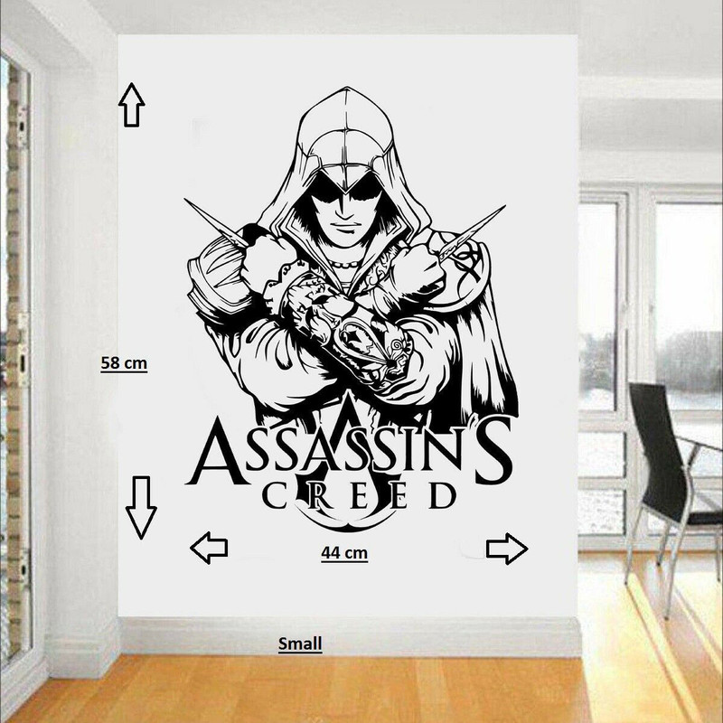 Game Wall Stickers DIY Glass Door Decal PVC Home Decor 58*22cm Creative