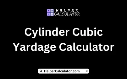 Cylinder Cubic Yardage Calculator