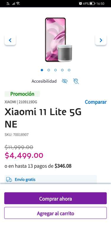 Telcel: Xiaomi mi 11 lite 5g ne