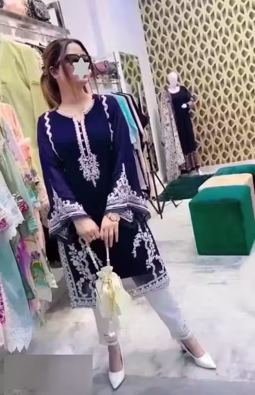 Snizvi | Pakistani Suit | Women Kurta Pair | Kurta Pair | Kurta With Palazoo | Kurta Pair For Women | Kurti | Kurta Sets | New Designer Kurta With Palazoo | Georgette Kurta Pair | Pakistani Kurta Pair Color 2 (KS120)