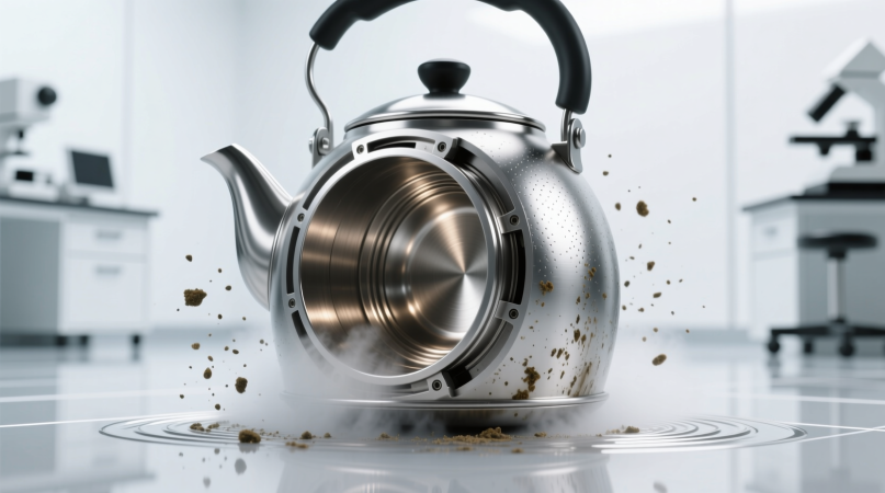 Чистка скрытого элемента чайника