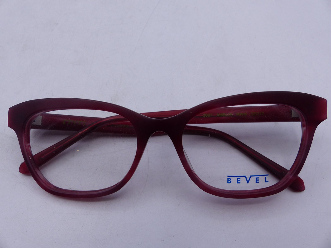 BEVEL 3687 AMELIA MAROON SWIRL MATTE WOMENS EYEGLASSES FRAMES SIZE 52-17-135