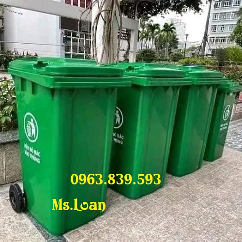 Thùng rác công cộng 240L màu xanh sỉ lẻ giá ưu đãi khu vực Bình Dương / 0963 839 593 Ms.Loan Thung-rac-cong-cong-240lit-mau-xanh-la-1