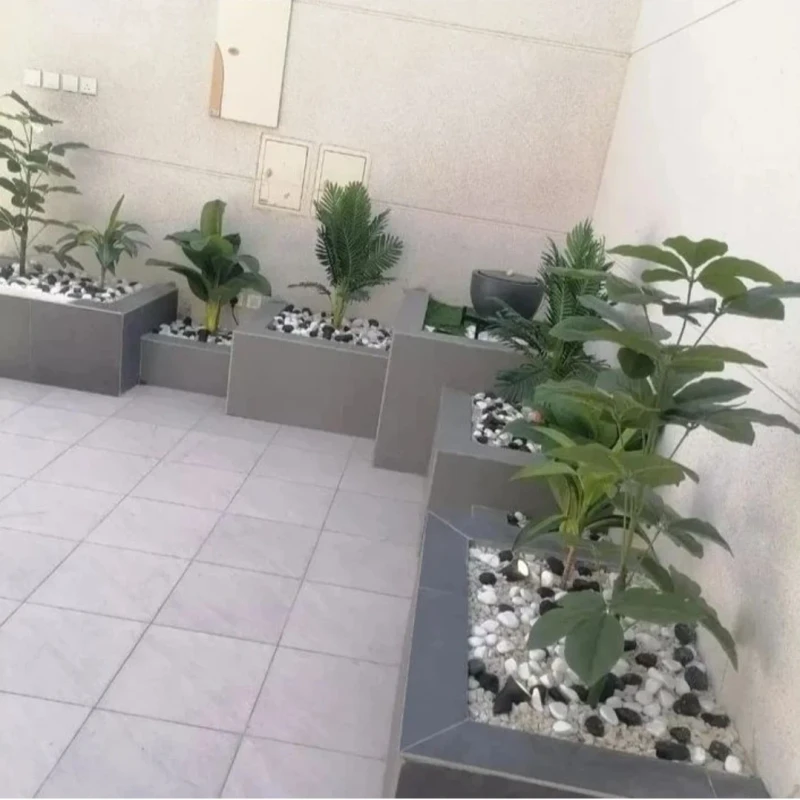 أحواض زرع بإطار اسمنتي